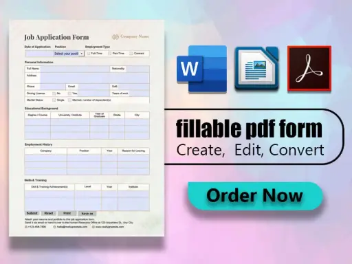 Fillable PDF Forms & Editing